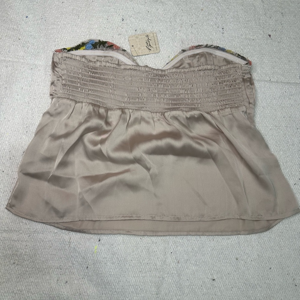 NWT Free People Ember Glow Strapless Embroidered Bustier Top - Picture 7 of 8